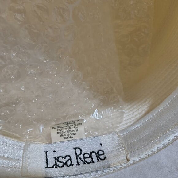 Women’s Tall White + Silver Studded Church Hat | Formal / Derby | One Size - Picture 6 of 7